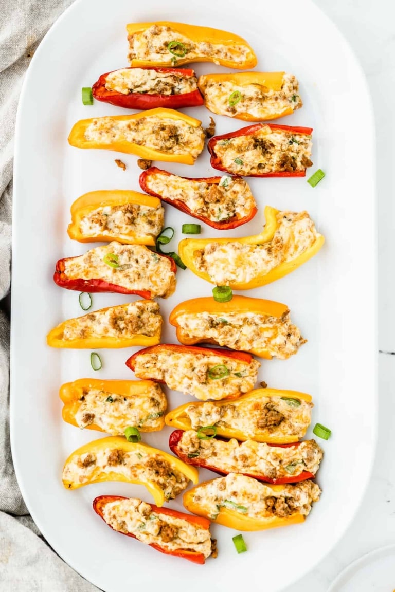 Cream Cheese Chorizo Stuffed Mini Peppers Wholesome Made Easy