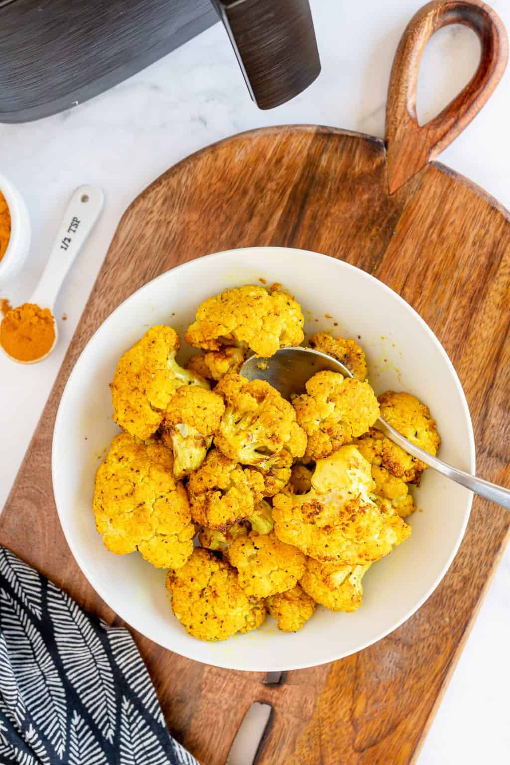 Air Fryer Turmeric Roasted Cauliflower Wholesome Made Easy