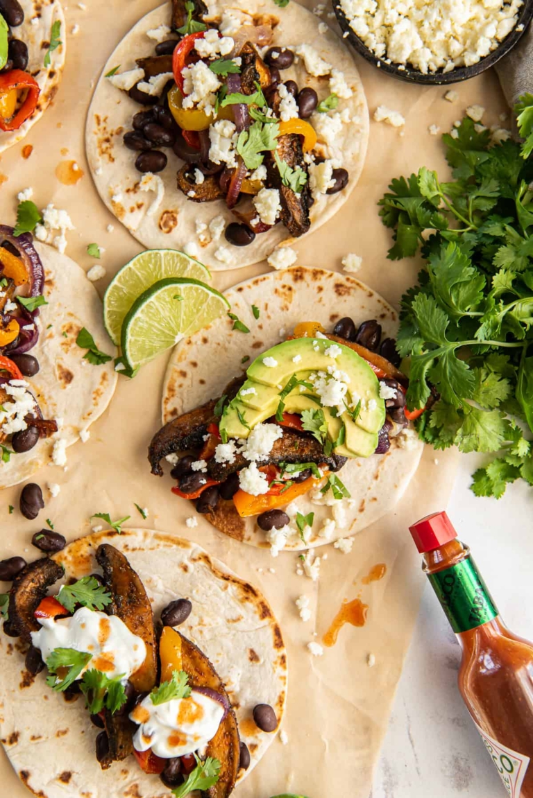 Portobello Mushroom Fajitas (Veggie Fajitas) Wholesome Made Easy