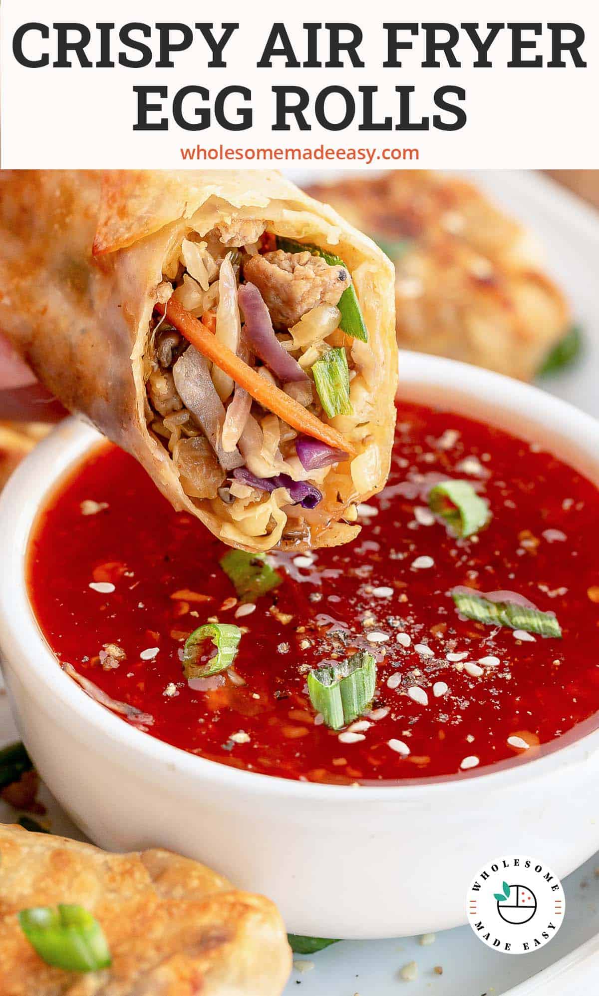 Air Fried vegetable egg rolls