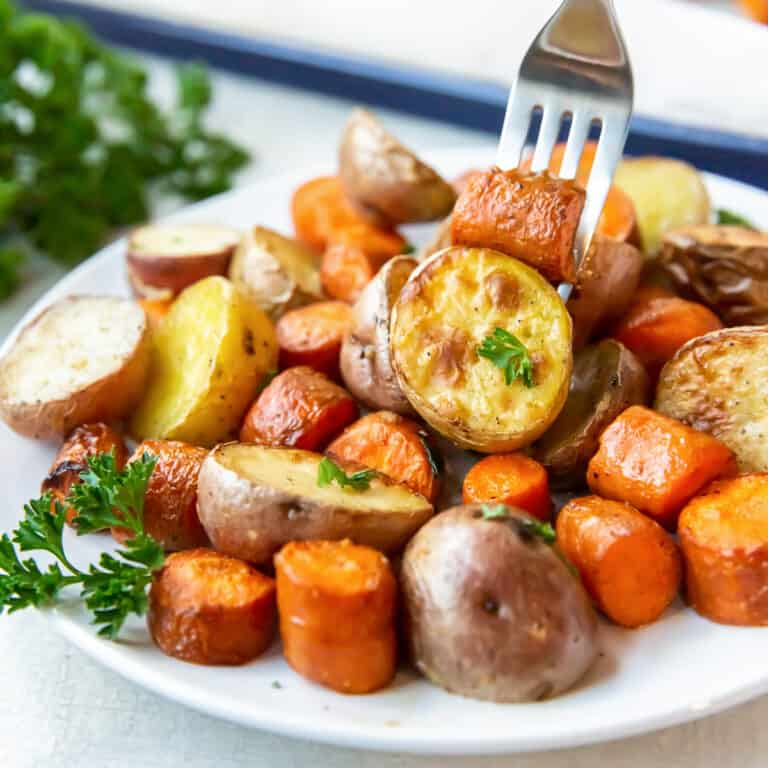 Roasted Carrots and Potatoes - Wholesome Made Easy